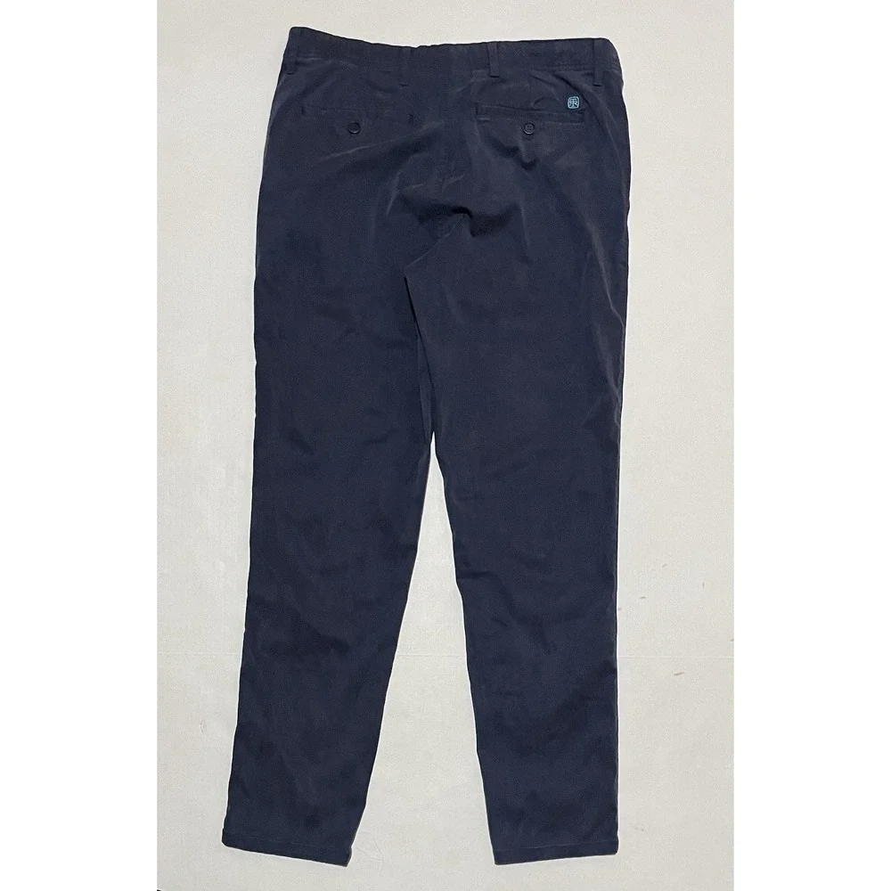 Tori Richard Mens Chino Pants Size 32 X 30 Navy‎ Blue Flat Front Stretch Casual